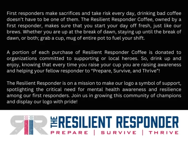 A coffee cup with the words " prepare survive thrive ".