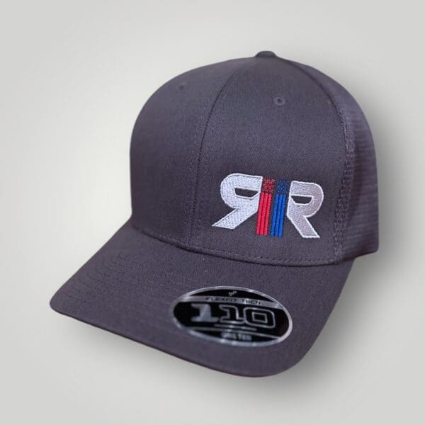 Gray FlexFit Offset Color Logo Hat