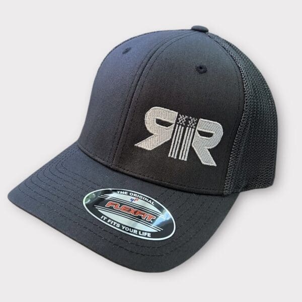 Gray Trucker Hat with Offset Silver Logo