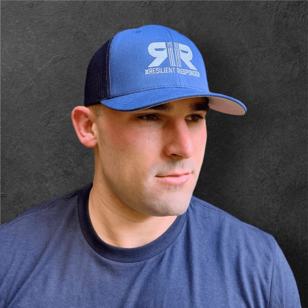 Center Logo Navy Blue FlexFit Hat